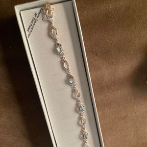 18k gold plate necklace with diamond accent